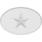 Ekena Millwork Standard Dalton Star Rosette With Rounded Edge, 7"W x 4 3/4"H x 1/2"P ROSP070X048X050DAL08 - alternate 3